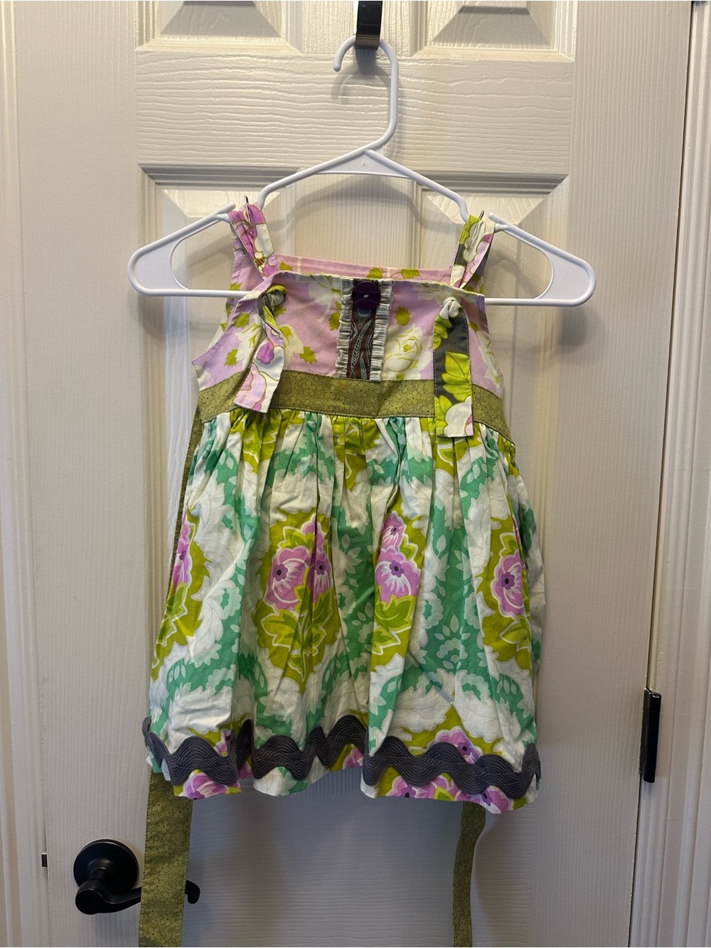 Matilda Jane Floral Tank Top in Green, Pink and White